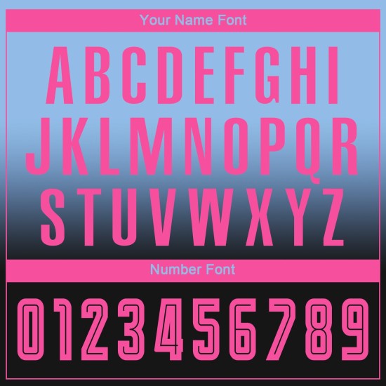 Roze-zwart licht voetbalshirt met lange mouwen en vervaagde mouwen, op maat gemaakt, sublimatieblauw uniform