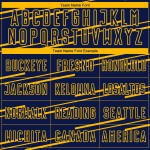 Voetbaluniform Lijnen Sublimatie Geel Marineblauw Aangepast Jersey