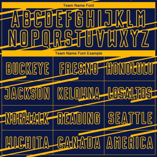 Voetbaluniform Lijnen Sublimatie Geel Marineblauw Aangepast Jersey