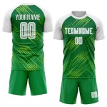 Sublimatie Neon Voetbaluniform Wit-Kelly Jersey Aangepast Groen Groen Sublimatie Neon Voetbaluniform Wit-Kelly Jersey Aangepast Groen Groen