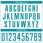 Wit sublimatie uniform op maat gemaakt voetbalshirt in blauwgroen Wit sublimatie uniform op maat gemaakt voetbalshirt in blauwgroen