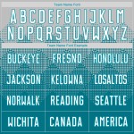 Teal Uniform Sublimatie Voetbalshirt Wit Aangepast Teal Uniform Sublimatie Voetbalshirt Wit Aangepast