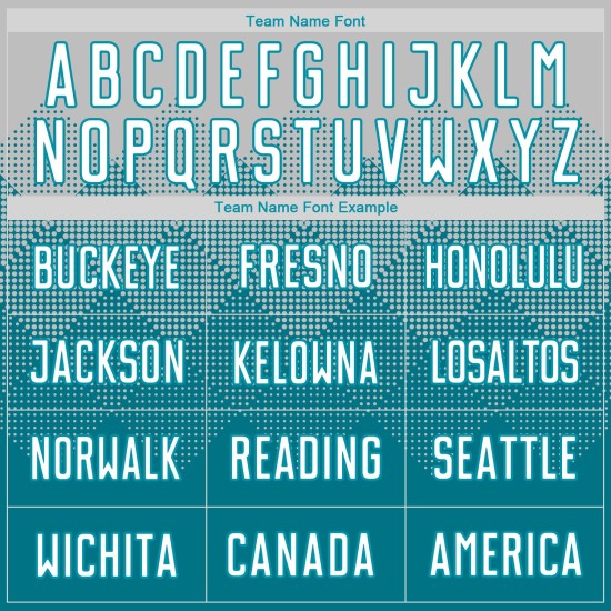 Teal Uniform Sublimatie Voetbalshirt Wit Aangepast Teal Uniform Sublimatie Voetbalshirt Wit Aangepast