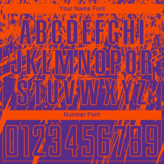 Paars voetbaltenue shirt op maat gemaakt met oranje sublimatie