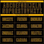 Jersey Fade Fashion Voetbaluniform Aangepaste Krijtstreep Sublimatie Goud Zwart