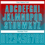 Rood blauwgroen-wit uniform aangepast sublimatie voetbalshirt Rood blauwgroen-wit uniform aangepast sublimatie voetbalshirt