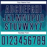 Uniform Sublimatie Aqua Soccer Marineblauw-Wit Aangepast Jersey