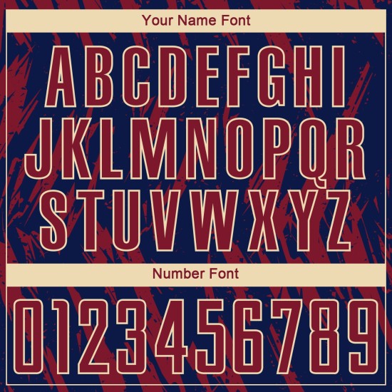 Voetbaluniform op maat, marineblauw-stadsshirt, sublimatie, karmozijnrood, crème