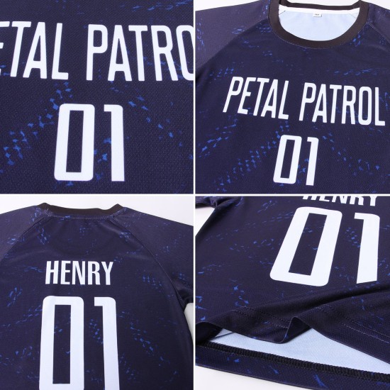 Uniform Voetbalshirt Wit-Zwart Aangepast Donkerpaars Sublimatie