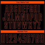 Aangepast sublimatie voetbal oranje shirt uniform zwart