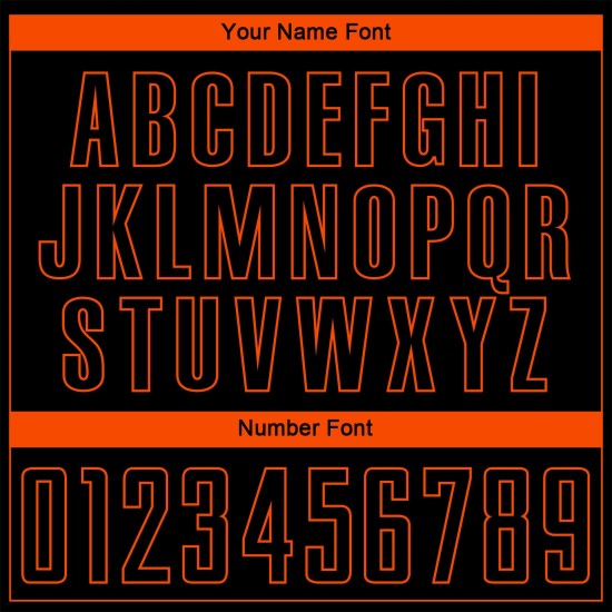 Aangepast sublimatie voetbal oranje shirt uniform zwart