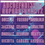 Sterren Voetbaluniform Lijnen Paars-Wit Aangepast Sublimatie Jersey Koninklijk En