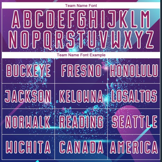 Sterren Voetbaluniform Lijnen Paars-Wit Aangepast Sublimatie Jersey Koninklijk En