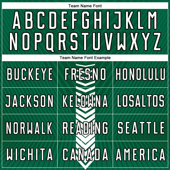 Kelly Green Wit-Zwart Aangepaste Vormen Pijl Jersey Voetbaluniform Sublimatie Kelly Green Wit-Zwart Aangepaste Vormen Pijl Jersey Voetbaluniform Sublimatie