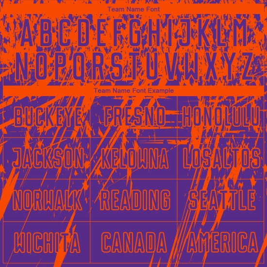 Paars voetbaltenue shirt op maat gemaakt met oranje sublimatie