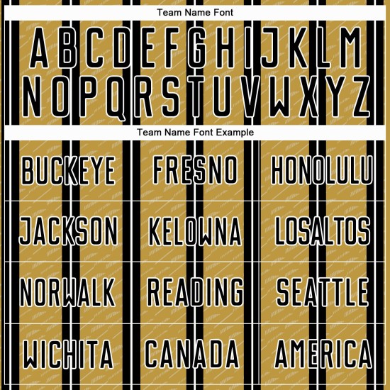 Voetbaluniform op maat, oude jerseylijn, goud-wit, sublimatie, zwart