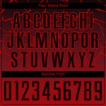 Aangepast shirt sublimatie zwart uniform lijnen voetbal rood