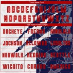 Rood-marineblauw shirt sublimatie graffiti patroon aangepast kras uniform voetbal