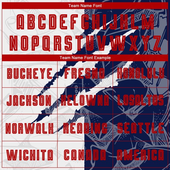 Rood-marineblauw shirt sublimatie graffiti patroon aangepast kras uniform voetbal