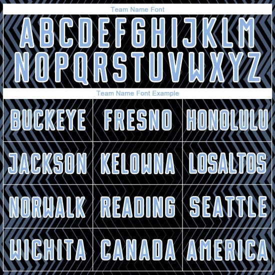 Lijnen Jersey Lichtblauw-Wit Zwart Uniform Aangepast Voetbal Sublimatie Geometrisch Lijnen Jersey Lichtblauw-Wit Zwart Uniform Aangepast Voetbal Sublimatie Geometrisch