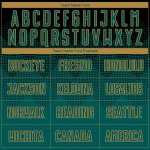 Sublimatie Groen-Oude Middernacht Voetbal Jersey Aangepast Zwart Goud Uniform