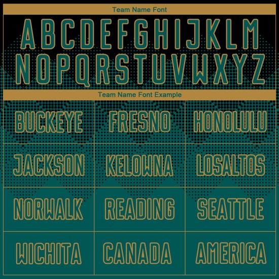 Sublimatie Groen-Oude Middernacht Voetbal Jersey Aangepast Zwart Goud Uniform