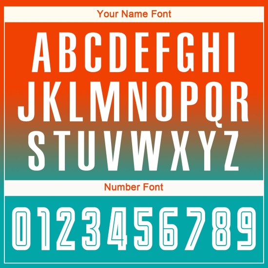 Sublimatie Oranje Fade Wit-Aqua Mode Voetbal Mouw Uniform Jersey Aangepast Lang Sublimatie Oranje Fade Wit-Aqua Mode Voetbal Mouw Uniform Jersey Aangepast Lang