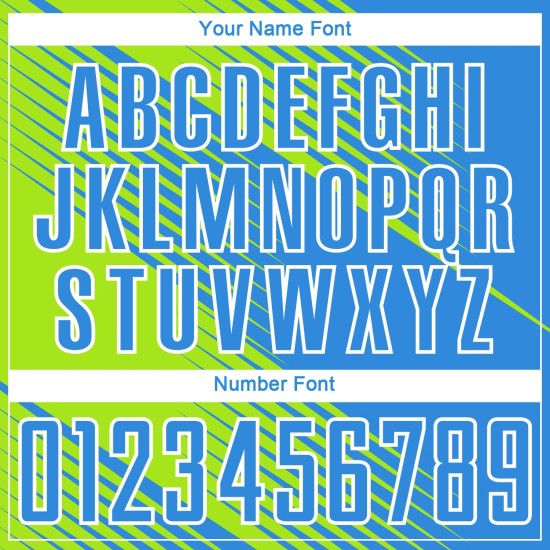 Blauw neon op maat gemaakt groen-wit voetbal uniform poeder jersey sublimatie Blauw neon op maat gemaakt groen-wit voetbal uniform poeder jersey sublimatie