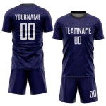 Uniform Voetbalshirt Wit-Zwart Aangepast Donkerpaars Sublimatie