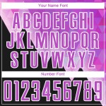 Voetbal Paars Patroon Zwart-Wit Aangepast Jersey Uniform Sublimatie Geometrisch Voetbal Paars Patroon Zwart-Wit Aangepast Jersey Uniform Sublimatie Geometrisch