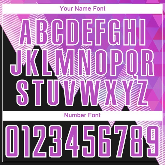 Voetbal Paars Patroon Zwart-Wit Aangepast Jersey Uniform Sublimatie Geometrisch Voetbal Paars Patroon Zwart-Wit Aangepast Jersey Uniform Sublimatie Geometrisch