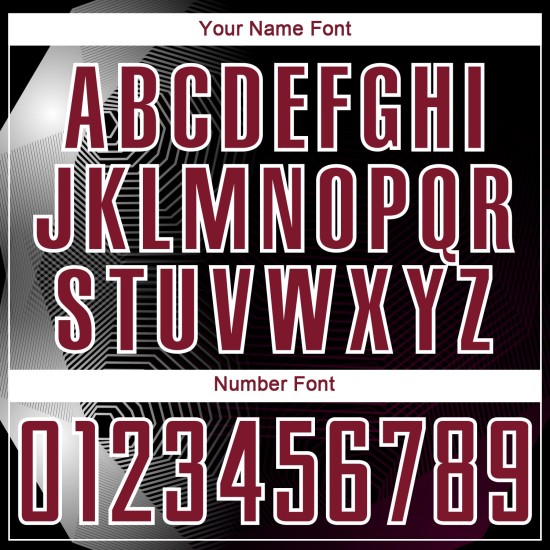 Zwarte geometrische aangepaste voetbalshirt met karmozijnrode en witte uniforme lijnen en sublimatie Zwarte geometrische aangepaste voetbalshirt met karmozijnrode en witte uniforme lijnen en sublimatie