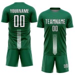 Kelly Green Wit-Zwart Aangepaste Vormen Pijl Jersey Voetbaluniform Sublimatie Kelly Green Wit-Zwart Aangepaste Vormen Pijl Jersey Voetbaluniform Sublimatie