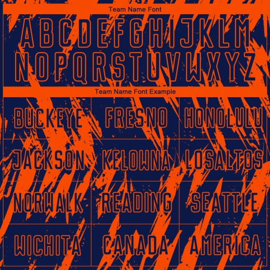 Sublimatie Marineblauw Voetbal Oranje Aangepast Uniform Jersey