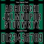 Jersey Line Custom Kelly Sublimatie Zwart Voetbaluniform Groen-Wit Jersey Line Custom Kelly Sublimatie Zwart Voetbaluniform Groen-Wit