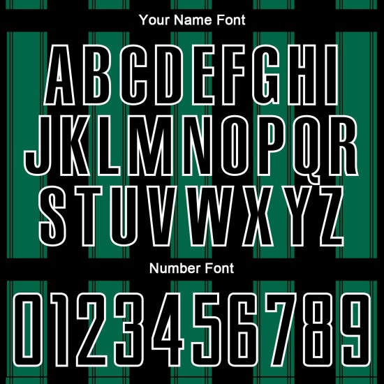 Jersey Line Custom Kelly Sublimatie Zwart Voetbaluniform Groen-Wit Jersey Line Custom Kelly Sublimatie Zwart Voetbaluniform Groen-Wit