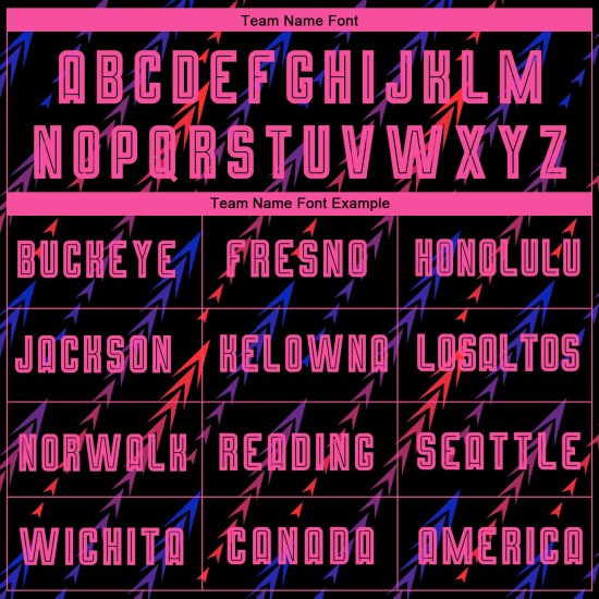 Uniform Voetbal Sublimatie Jersey Aangepast Zwart Roze-Oranje