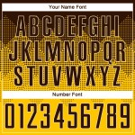 Sublimatie voetbal uniform goud shirt bruin-crème