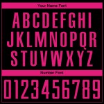 Sublimatie van een op maat gemaakt, zwart voetbalshirt in roze kleur