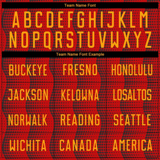 Aangepast voetbaluniform Rood shirt Sublimatie Goud Aangepast voetbaluniform Rood shirt Sublimatie Goud