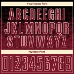 Aangepast sublimatie-uniform in zwart-karmozijnrood-crème voetbalshirt Aangepast sublimatie-uniform in zwart-karmozijnrood-crème voetbalshirt