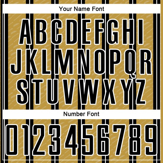 Voetbaluniform op maat, oude jerseylijn, goud-wit, sublimatie, zwart