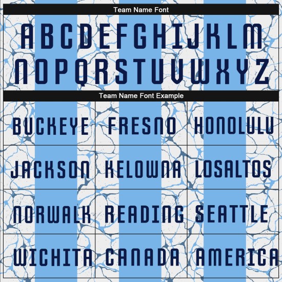 Lichtblauw voetbalshirt sublimatie marineblauw-wit uniform op maat Lichtblauw voetbalshirt sublimatie marineblauw-wit uniform op maat