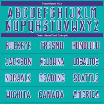 Sublimatie voetbal aqua paars-wit shirt uniform op maat