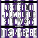 Aangepast wit-zwart uniform sublimatie voetbalshirt paarse lijn