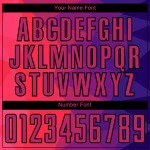 Geometrisch uniform sublimatie rood-zwarte vormen paars voetbalshirt op maat Geometrisch uniform sublimatie rood-zwarte vormen paars voetbalshirt op maat