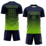 Fade Soccer Navy Uniform Sublimatie Groen Jersey Mode Krijtstreep Neon Aangepast Fade Soccer Navy Uniform Sublimatie Groen Jersey Mode Krijtstreep Neon Aangepast