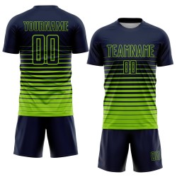 Fade Soccer Navy Uniform Sublimatie Groen Jersey Mode Krijtstreep Neon Aangepast Fade Soccer Navy Uniform Sublimatie Groen Jersey Mode Krijtstreep Neon Aangepast