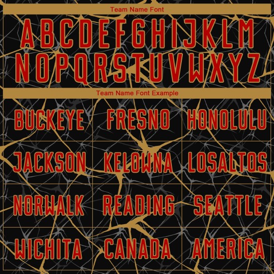 Sublimatie Zwart Jersey Aangepast Uniform Voetbal Goud Rood-Oud