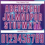 Sterren Voetbaluniform Lijnen Paars-Wit Aangepast Sublimatie Jersey Koninklijk En